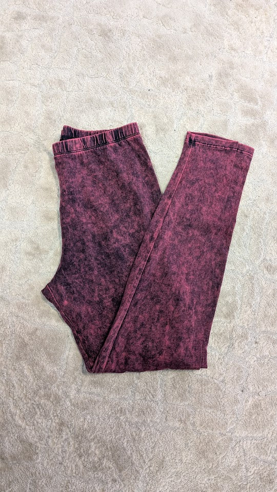 Zenana Mineral Washed Leggings- S-XL