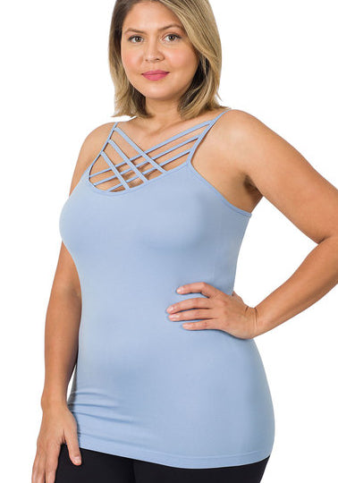 Zenana Criss-Cross Cami- PLUS