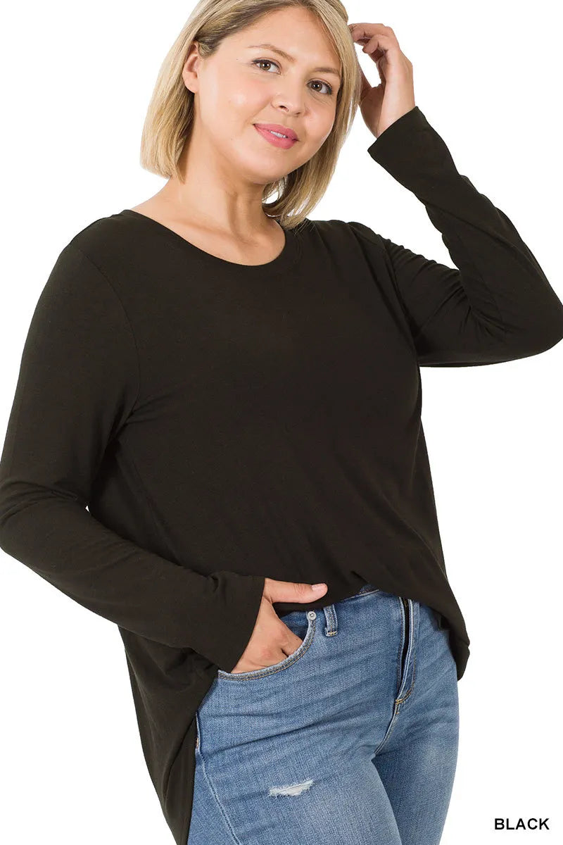 Zenana Basic LS Tee- PLUS